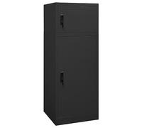 vidaXL Armario para Sillas de Montar Monturas con Estante Casillero Equipo de Hípica Cuarto de Arreos Almacenaje Acero Gris Antracita 53x53x140 cm