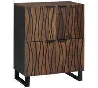 vidaXL Armario para TV de Madera de Mango en Color marrón Nogal, con Dimensiones de 60 x 33.5 x 75 cm. Tiene Puertas con bisagras, estantes de Tablero y un Acabado Mate. Es Solo para Interiores, con