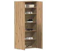 vidaXL Armario de Zapatos Unidad de Almacenamiento en Roble Artesanal con estantes Ajustables 80X35.5X180 cm para Dormitorio Armario vestidor Organizador de Zapatos Estante