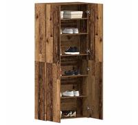 vidaXL Armario para zapatos rectangular de madera ingenierizada, marrón 80 x 35,5 x 180 cm