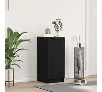 vidaXL Armario para Zapatos con estante Negro 29,5 x 35 x 70 cm, Almacenamiento en pasillo, organizador rectangular moderno para zapatos, mueble duradero, ideal para el hogar