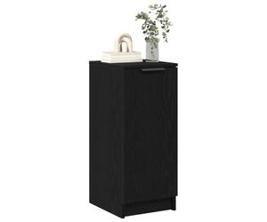 vidaXL Armario para Zapatos con Estante Roble Negro 29,5 x 35 x 70 cm | Justo lo que necesitas para lugares pequeños, Mucho espacio para tus cosas, No refleja, perfecto para un look clásico