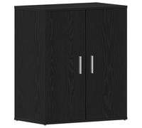 vidaXL Armario para Zapatos de Roble Negro 60 x 35 x 70 cm, Hecho de Madera, Tiene 2 Puertas con bisagras Guardar Zapatos en el Dormitorio o el Pasillo. Es un Organizador Que Incluye