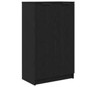 vidaXL Armario para Zapatos en Roble Negro con 2 Puertas Que se abren, Mide 59 x 35 x 103.5 cm. Es una solución de Almacenamiento de Madera de ingeniería Dormitorio o el Pasillo. Ti