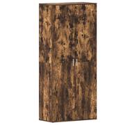 vidaXL Zapatero de roble ahumado, 80 x 39 x 180 cm, material