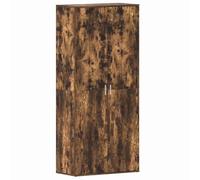 vidaXL Zapatero de roble ahumado, 80 x 39 x 180 cm, material