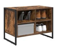 vidaXL Armario para Zapatos Roble Humo 60 x 35 x 44 cm, Sala de Estar, Rectangular, Duradero, Diseño Moderno para Comodidad, Distribución espaciosa, Ideal para reuniones Familiares y relajación