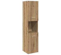 vidaXL Armario Pared baño Madera ingeniería Roble artisian 30x30x130cm, Armario, Armario de Almacenamiento, Armario de baño, Estante, Armario de Pared