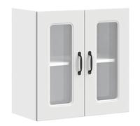 vidaXL Armario Pared Cocina Puerta de Cristal Kalmar Blanca, Unidad de Pared de Cocina, Armario para Pared de Cocina, Armario de Cocina en la Pared