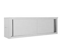 vidaXL Armario Pared de Cocina Puertas Correderas Acero Mobiliario Duradero Robusto Resistente Práctico Funcional Elegante Moderno Útil 150x40x50cm