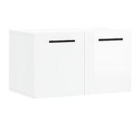 vidaXL Armario Pared Madera contrachapada Blanco Brillo 60x36,5x35 cm