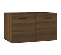 vidaXL Armario Pared Mueble Aparador Almacenaje Colgante para TV Estante Flotante Casa Decoración Madera Contrachapada Marrón Roble