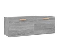 vidaXL Armario Pared Mueble Aparador Almacenaje Colgante para TV Estante Flotante Salón Casa Decoración Hogar Madera Contrachapada Gris Sonoma