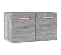 vidaXL Armario Pared Mueble Aparador Almacenaje Colgante TV Estante Flotante Salón Casa Decoración Madera Contrachapada Gris Sonoma