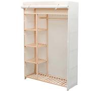 vidaXL Armario Portátil Practico Tela y Madera de Pino 110x40x170 cm Armario