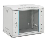 vidaXL Armario Rack de Red de Pared 9U 19" IP20 53x40x30 cm, Rack de Red 9U, armarios de Red, Armario de Red de Almacenamiento, Armario de Red