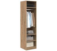 vidaXL Armario Roble Artesanal 50 x 50 x 200 cm Madera de ingeniería, Armario Moderno Minimalista, solución compacta de Almacenamiento, Organizador de Ropa Funcional