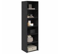 vidaXL Armario Roble Negro 50 x 41 x 185 cm Madera contrachapada, Muebles Modernos para Sala, soluciones de Almacenamiento rectangulares, gabinete Independiente, estantes organizadores