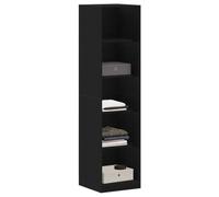 vidaXL Armario Roble Negro 50 x 50 x 200 cm Madera de ingeniería, Solución Moderna de Almacenamiento, diseño Rectangular de Armario, Organizador Ahorra Espacio para Ropa y Muebles de Hombre