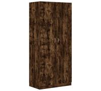 vidaXL Armario Ropero Guardarropa Closet Organizador de Ropa Aparador Dormitorio Muebles Madera Contrachapada Color Roble Ahumado 90x52x200 cm