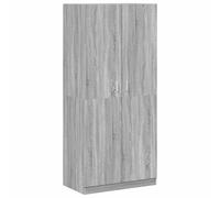 vidaXL Armario Ropero Guardarropa Closet Organizador de Ropa Aparador Dormitorio Muebles Madera Contrachapada Gris Sonoma 90x52x200 cm