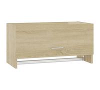 vidaXL Armario Ropero Guardarropa Percha Dormitorio Habitación Muebles Mobiliario Estantes Organizador Contrachapada Color Roble Sonoma 70x32,5x35cm