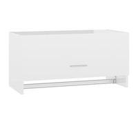 vidaXL Armario Ropero Guardarropa Percha Dormitorio Habitación Muebles Mobiliario Estantes Organizador de Contrachapada Blanco Brillante 70x32,5x35 cm