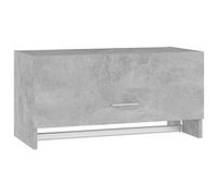 vidaXL Armario Ropero Guardarropa Percha Dormitorio Habitación Muebles Mobiliario Estantes Organizador de Contrachapada Gris Hormigón 70x32,5x35 cm