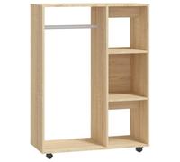 vidaXL Armario Ropero Guardarropa Percha Dormitorio Habitación Muebles Mobiliario Estantes Organizador de Contrachapada Color Roble Sonoma 80x40x110cm