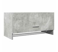 vidaXL Armario Ropero Guardarropa Percha Dormitorio Habitación Muebles Mobiliario Estantes Organizador de Contrachapada Gris Hormigón 70x32,5x35 cm