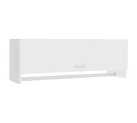 vidaXL Armario Ropero Guardarropa Percha Dormitorio Habitación Muebles Mobiliario Estantes Organizador de Madera Contrachapada Blanco 100x32,5x35 cm