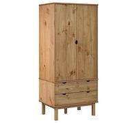 vidaXL Armario Ropero Ropa Cajones Mueble Almacenamiento Guardarropa Estantes Organizador Dormitorio Habitación de Madera Maciza de Pino