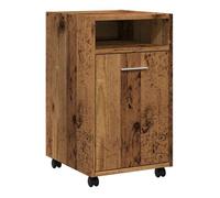 Vidaxl armario ruedas madera contrachapada envejecida 33x38x60 cm