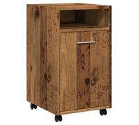 Vidaxl armario ruedas madera contrachapada envejecida 33x38x60 cm