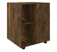 Vidaxl armario ruedas madera contrachapada roble ahumado 60x53x72 cm