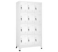 vidaXL Armario Taquilla 12 Compartimentos 90x45x180 cm Casillero Organizador