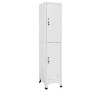vidaXL Armario Taquilla 2 Compartimentos 38x45x180 cm Casillero Organizador