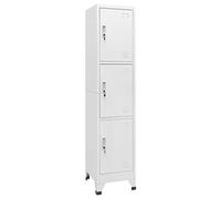 vidaXL Armario Taquilla 3 Compartimentos 38x45x180 cm Casillero Organizador