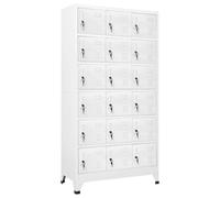 vidaXL Armario Taquilla 90x40x180 cm con 18 Compartimentos Oficina Almacenaje