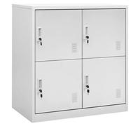 vidaXL Armario Taquilla Casillero Escuela Libros Archivos Almacenamiento Oficina Archivador Habitación de Acero Gris Claro 90x45x92,5 cm