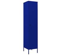 vidaXL Armario Taquilla Casillero Escuela Libros Archivos Almacenamiento Oficina Archivador Habitación de Acero Azul Marino 35x46x180 cm