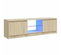 vidaXL Armario TV con Luces LED Roble Sonoma 120x30x36 cm