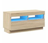 VidaXL - Mueble de TV con luces LED roble sonoma 80x35x40 cm