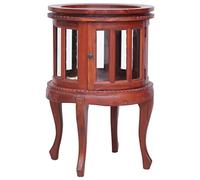Armario Vitrina De Madera Maciza De Caoba Marrón 50x50x76 Cm Vidaxl