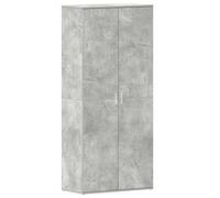 vidaXL Armario para Zapatos Gris Concreto 80X39X180 cm Madera Ingenierizada Almacenamiento Durable 2 Puertas 4 Estantes Diseño Moderno Muebles de Interior Organizador Armario Contemporáneo Texturizad