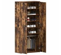 vidaXL Zapatero de roble ahumado, 80 x 39 x 180 cm, material