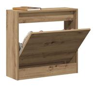 vidaXL Armario Zapatero con Estante Roble Artesanal 60 x 21 x 57 cm, Salón, decoración Minimalista, Zapatero, Mueble de Almacenamiento, diseño contemporáneo, Organizador Compacto