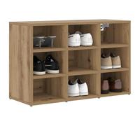 vidaXL Armario Zapatero con Estante Roble Artesanal 77,5 x 30 x 51 cm, Armario para Pasillo, Organizador de Zapatos Moderno, Mueble práctico Que Ahorra Espacio en casa