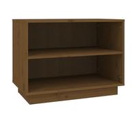 Vidaxl armario zapatero madera maciza de pino marrón miel 60x34x45 cm