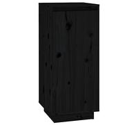 vidaXL Armario Zapatero Organizador Pasillo Sala Zapatos Almacenamiento Estante Recibidor Entrada de Madera Maciza de Pino Negro 35x35x80 cm